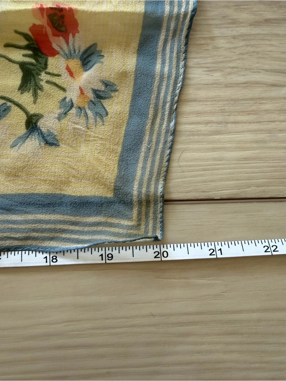Ralph Lauren Yellow Floral Throw with Blue Border